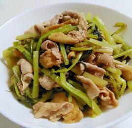 豚肉と水菜のさっと煮